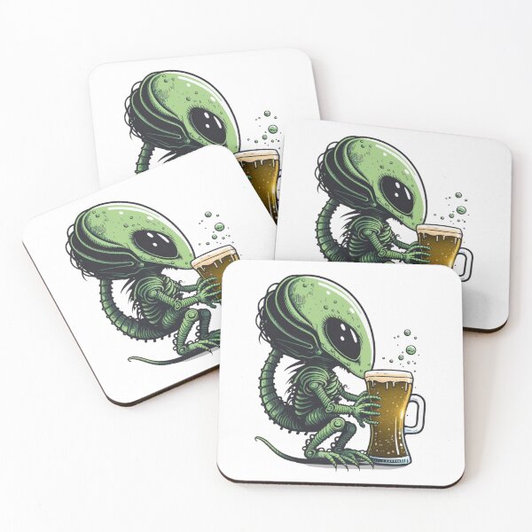 Item preview, Beer lover, Alien Drinking art designed and sold by YZO-Design.