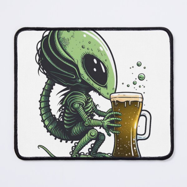 Item preview, Beer lover, Alien Drinking art designed and sold by YZO-Design.