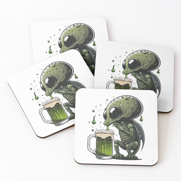 Item preview, Beer lover, Alien Drinking art designed and sold by YZO-Design.