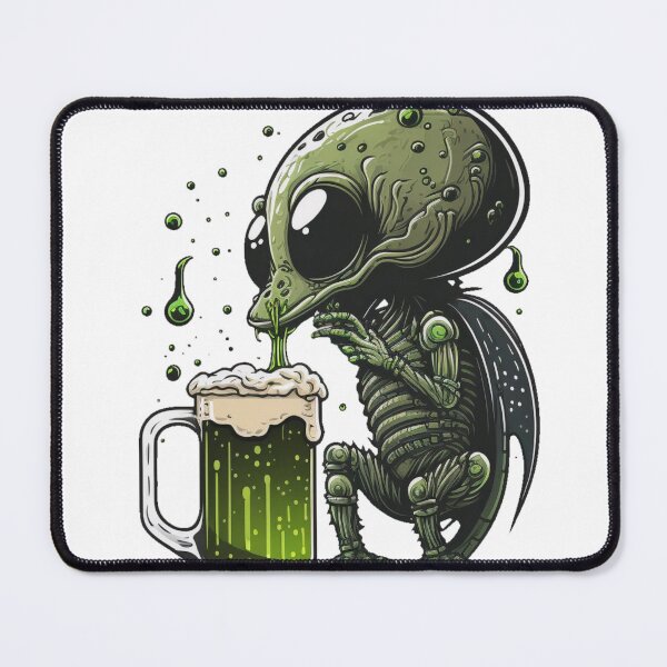 Item preview, Beer lover, Alien Drinking art designed and sold by YZO-Design.