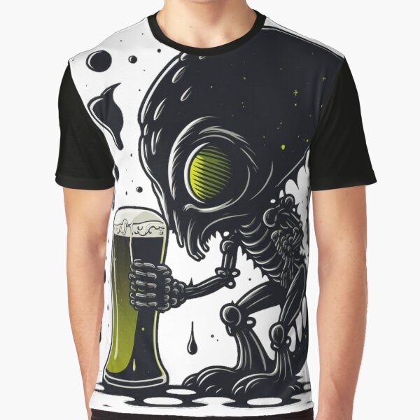 Item preview, Beer lover, Alien Drinking art designed and sold by YZO-Design.