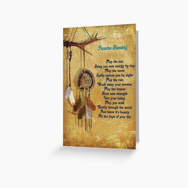 Dreamcatcher Apache blessing Greeting Card