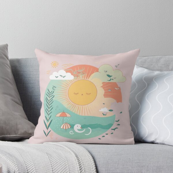 Item preview, Sun, Sea, Clouds, Pastel Tones, Minimalist İllustration designed and sold by Melih Yasar.