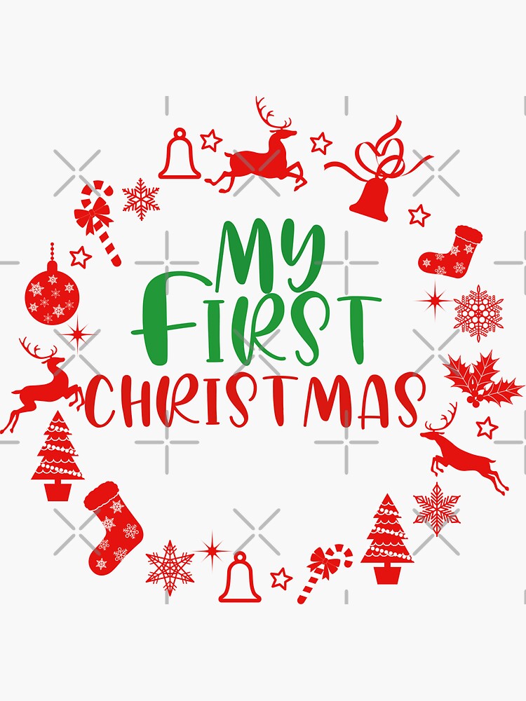 First Christmas As A Mom Funny 1st Christmas Gifts for New Mom Mommy Moms   Sticker for Sale by clothesy7