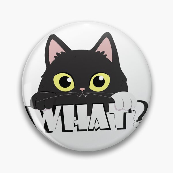 Item preview, Funny Black Cat Gift - WhaT? Sticker designed and sold by Divas ⭐⭐⭐⭐⭐.