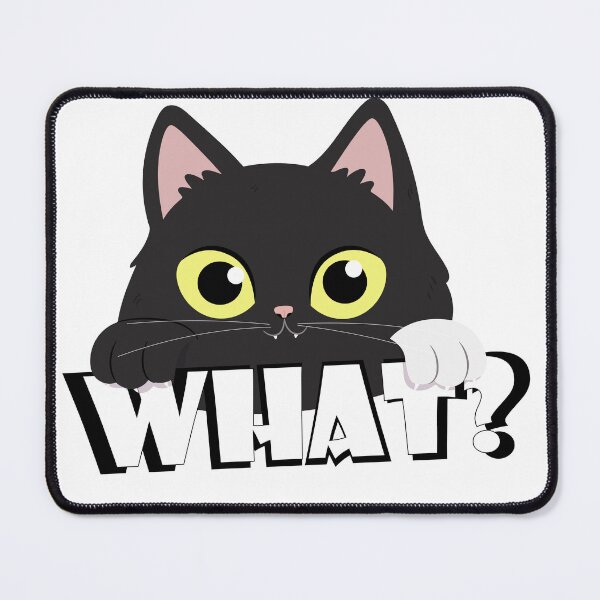 Item preview, Funny Black Cat Gift - WhaT? Sticker designed and sold by Divas ⭐⭐⭐⭐⭐.