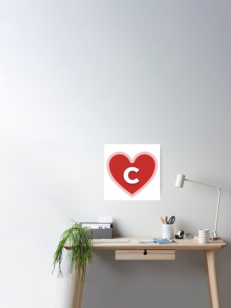 I Heart C Poster for Sale by Itsheartshop