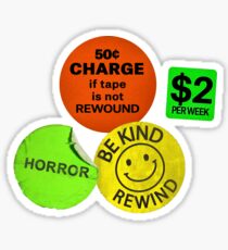 Be Kind Rewind, Stickers, VHS tape Sticker
