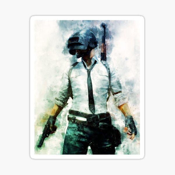 PUBG - Peinture à l'aquarelle L'Inconnu Sticker