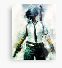 PUBG - Watercolor Painting The Unknown Metal Print