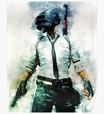 Póster PUBG - Acuarela Pintura Desconocida