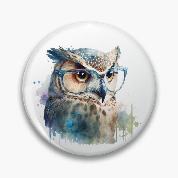 Item preview, A Cute owl wearing glasses designed and sold by khaledahmed6249.
