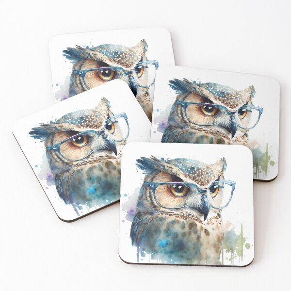 Item preview, A Cute owl wearing glasses designed and sold by khaledahmed6249.