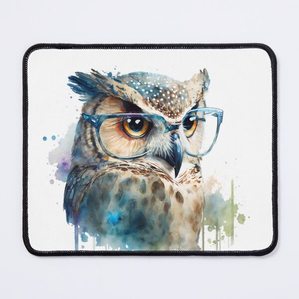 Item preview, A Cute owl wearing glasses designed and sold by khaledahmed6249.