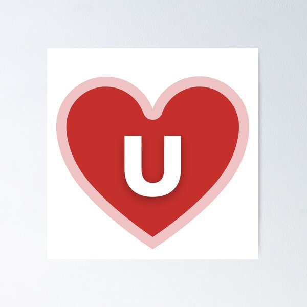 I Heart U Poster for Sale by Itsheartshop