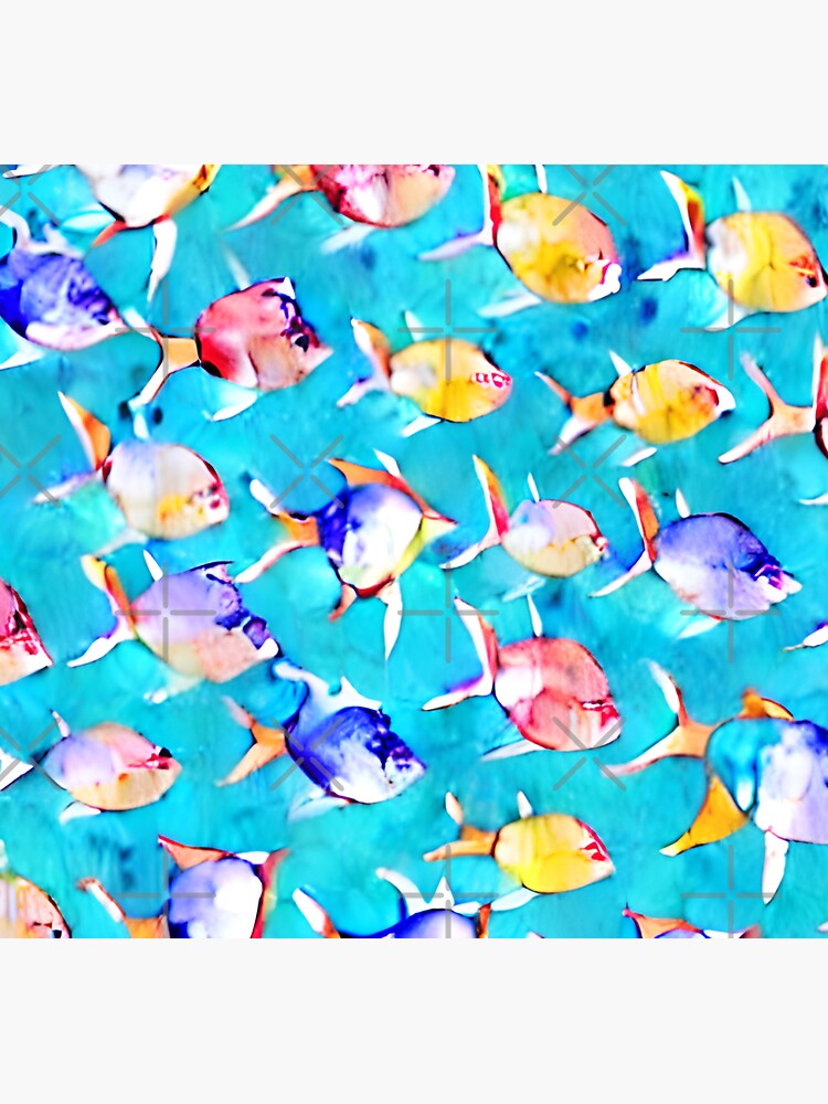 Colorful watercolor fish unique Redbubble Christmas gifts for a fish lover  | Greeting Card