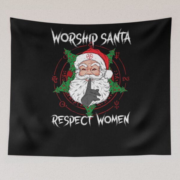 Item preview, Worship Santa Respect Women I Baphomet Death Metal designed and sold by biNutz.