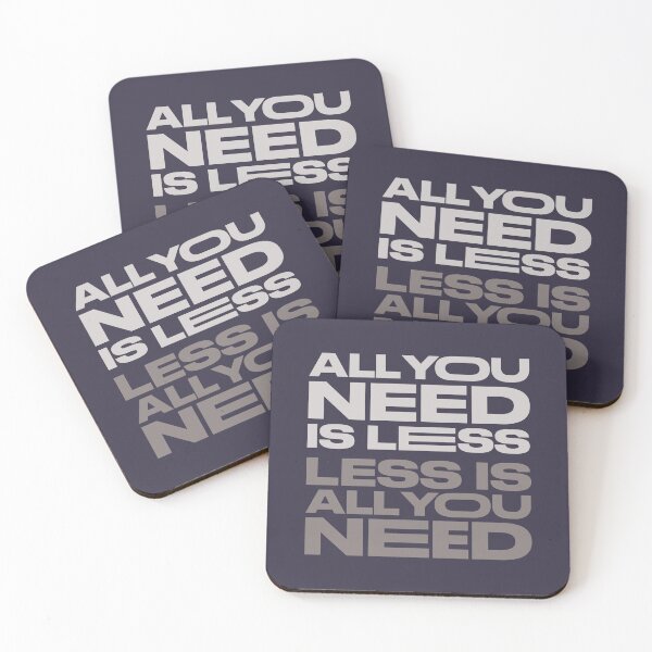 Item preview, All You Need is Less designed and sold by pineconebutter.