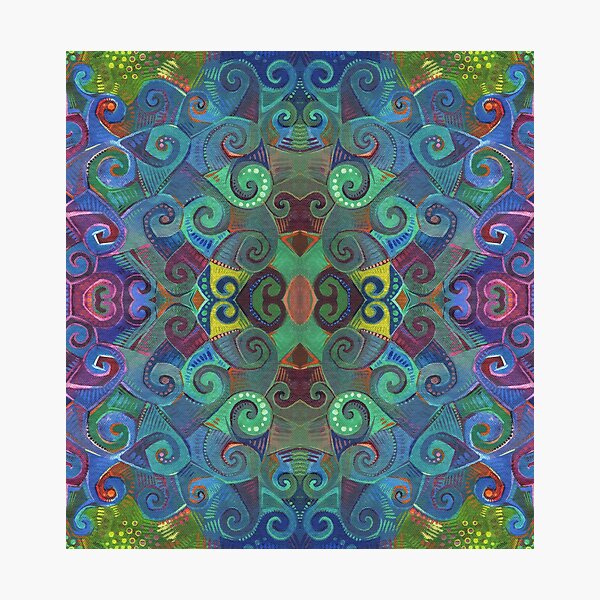 Item preview, Blue Rainbow Swirl Design designed and sold by Gwenn Seemel.