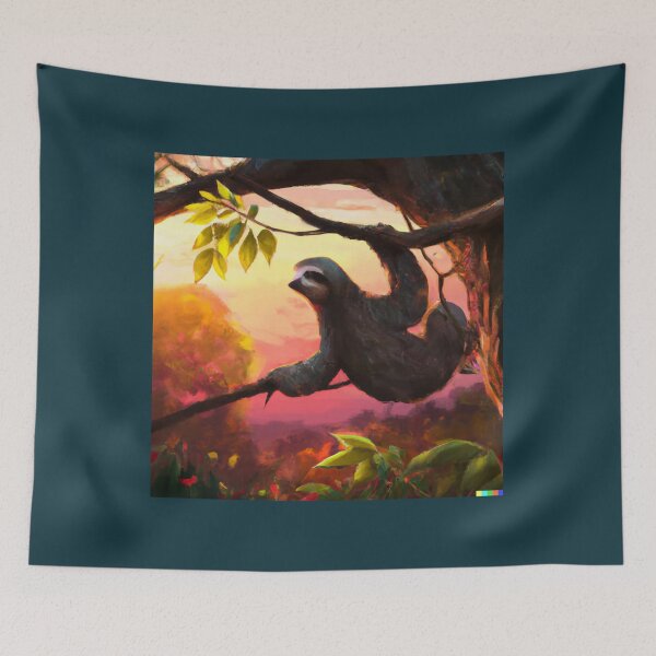 Item preview, A sloth on a tree impressionist style123 designed and sold by GiveNoFoxl.