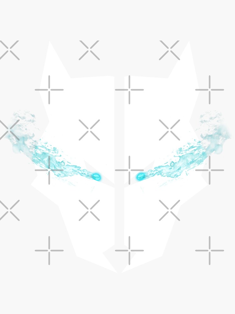 "white wolf glowing eyes Ghost" Sticker for Sale by MAHEdesigns Redbubble