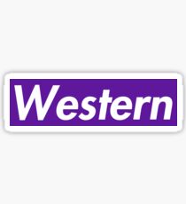 Western University Supreme Parody Sticker