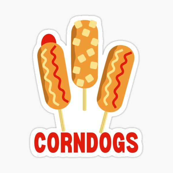 tokkebi gamja hotdog korean style drawing sticker with ketchup