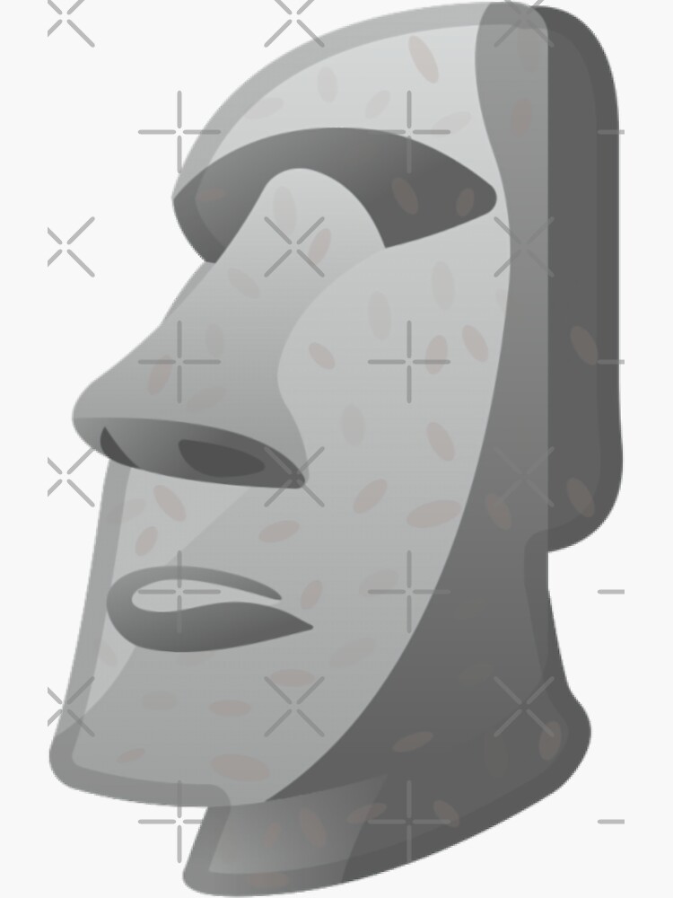 Buff Moai Sticker for Sale by TheBigSadShop