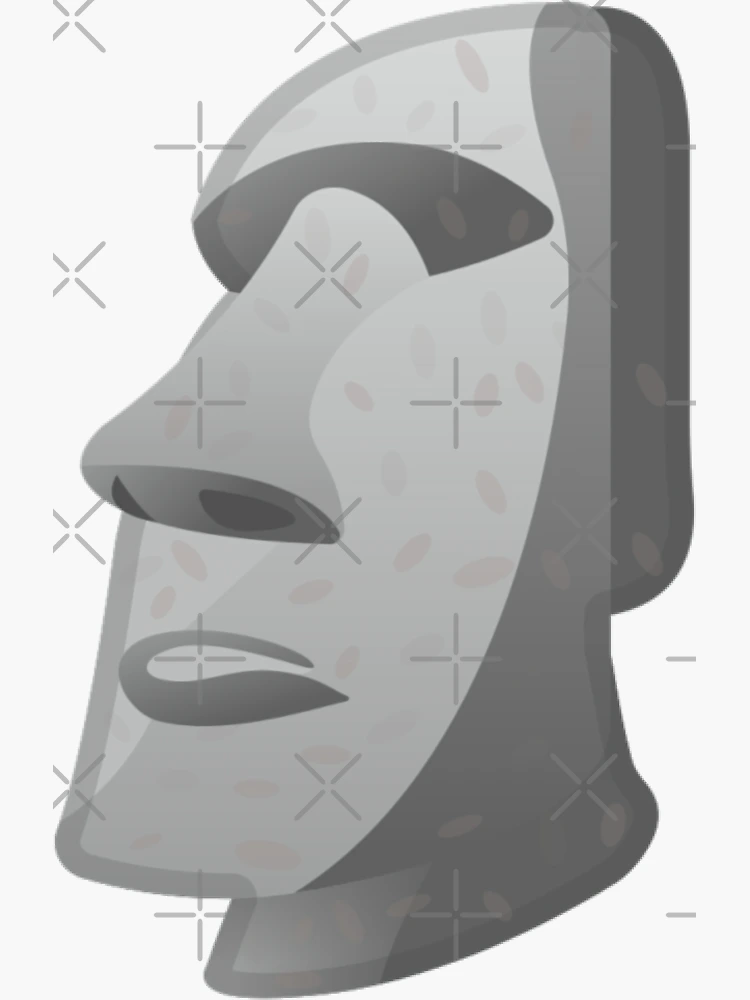 Moyai Moai Easter Island Head Emoji Art Board Print for Sale by donbass