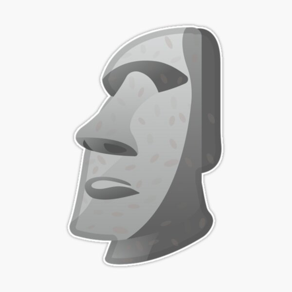 Moai Easter Island Head Statue Emoji Meme Sticker for Sale by