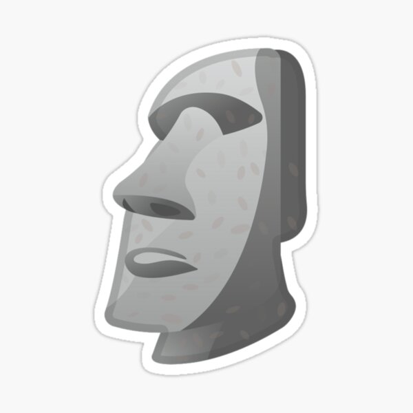 Moai Easter Island Head Statue Emoji Meme Sticker for Sale by CoryHarts