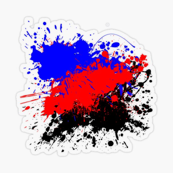 Paint Splatter (Polyamorous) Transparent Sticker