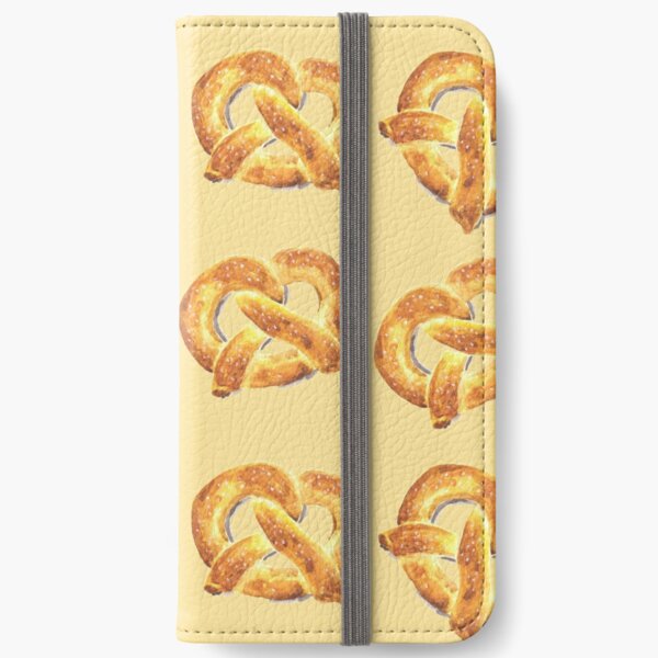 Watercolor Pretzel Party Pattern iPhone Wallet