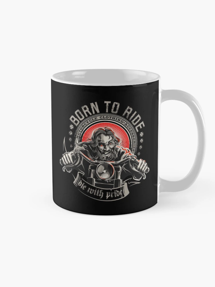 Thumbnail 3 of 6, Coffee Mug, Born to Ride designed and sold by Racing-Style.