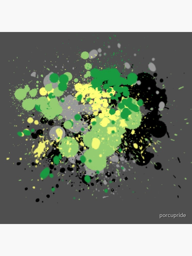 "Paint Splatter (Aromantic) (v.1)" Poster By Porcupride | Redbubble