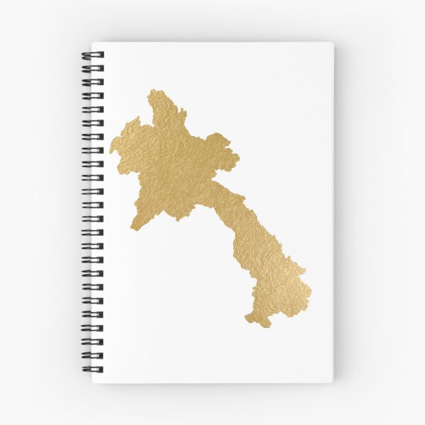 Item preview, Gold Laos map designed and sold by AnnaGo.