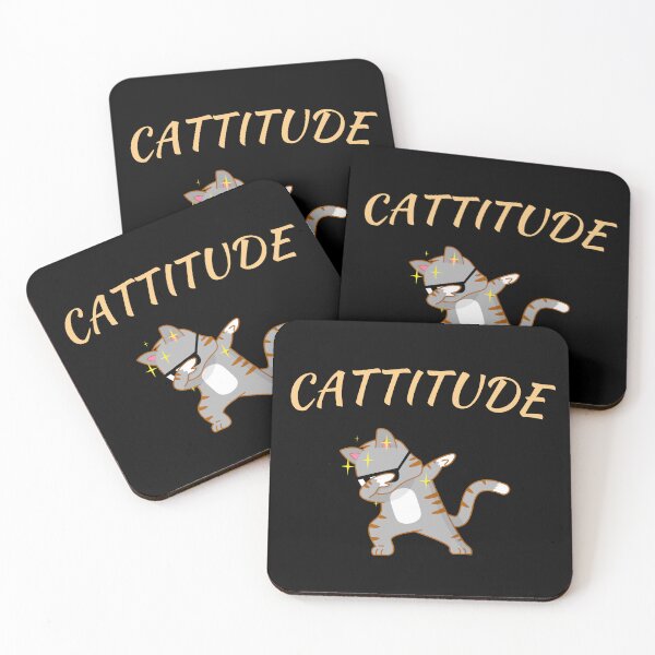 Item preview, CATTITUDE - Funny Pet Cat Swag Design designed and sold by Popping Colors.