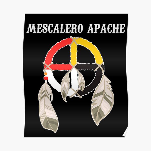 "Mescalero Apache Tribe Nation Native Medicine Wheel" Poster for Sale