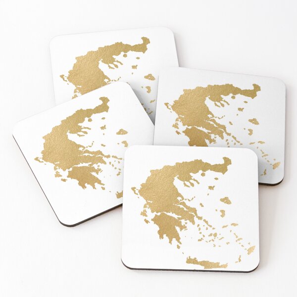 Item preview, Gold Greece map designed and sold by AnnaGo.
