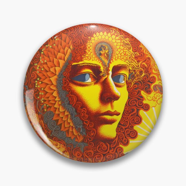 Item preview, Psychodelic portrait orange face designed and sold by kansaikate.