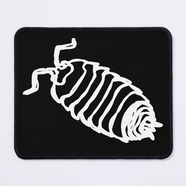 Item preview, Roly poly pill bug line art white designed and sold by Carijn-.