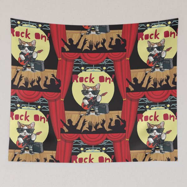 Artikelvorschau, Rock on Cat-Gitarre im Bühnenmusikdesign entworfen und verkauft von t1n3333.