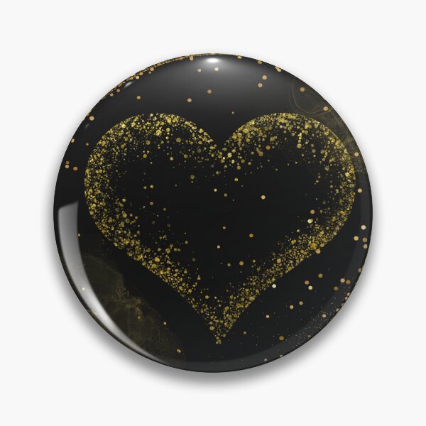 Item preview, heart-black gold designed and sold by GorLorLar.