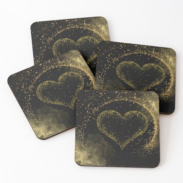 Item preview, heart-black gold designed and sold by GorLorLar.