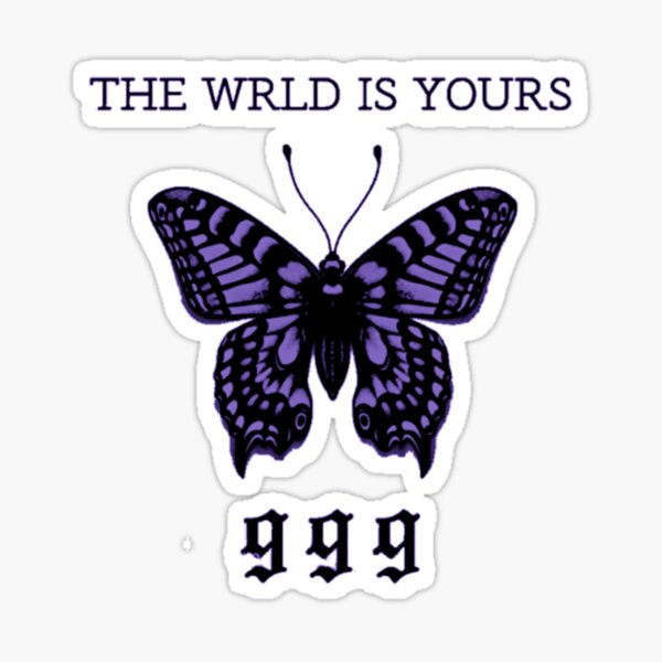 Juice WRLD Le monde est à vous Violet Sticker