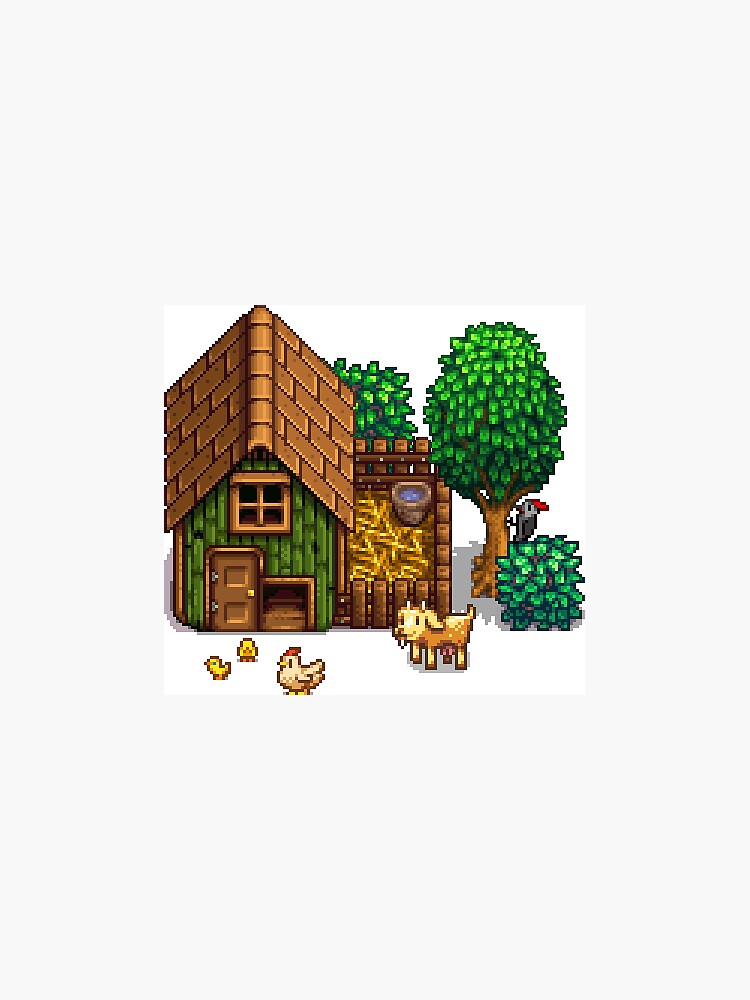 Aperçu 3 sur 3. Magnet avec l'œuvre Stardew Valley - Poulet Coop créée et vendue par ParchedChair.