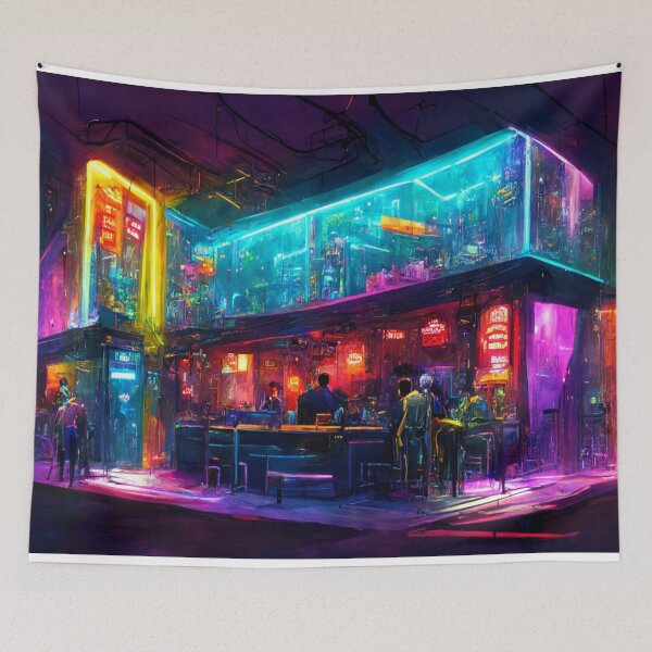 Item preview, Neon-Cyberpunk Dive Bar 1 designed and sold by Styxiann.