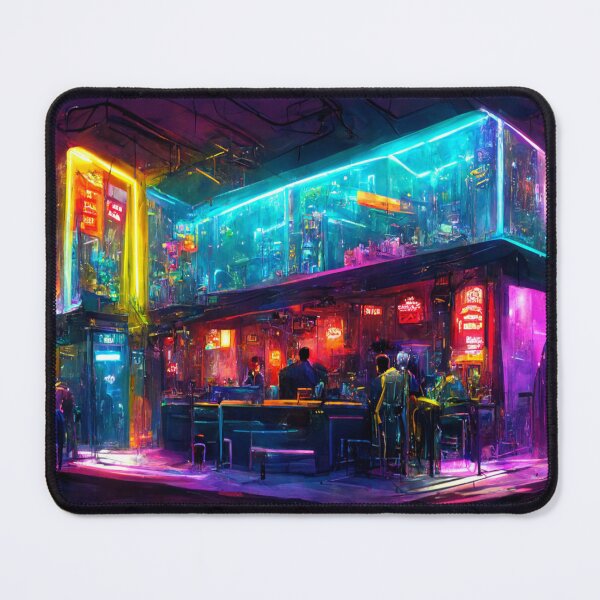 Item preview, Neon-Cyberpunk Dive Bar 1 designed and sold by Styxiann.