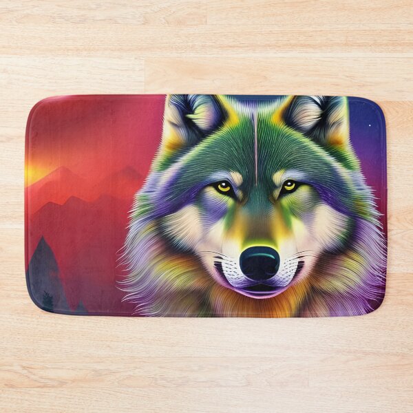 Item preview, Colourful Wolf 2, Ai Generated Art  designed and sold by ACC .