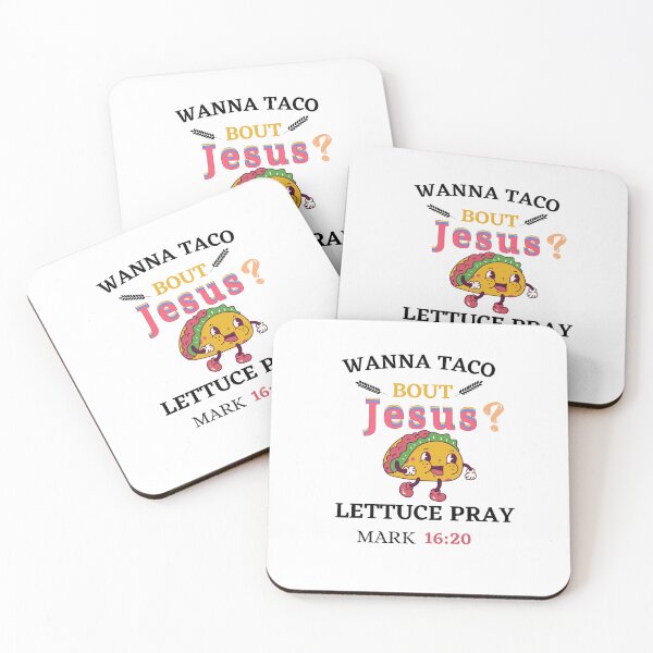 Item preview, Wanna Taco Bout Jesus? Lettuce Pray shirt funny Taco gift T-shirt & sticker… designed and sold by dirlkhiat.